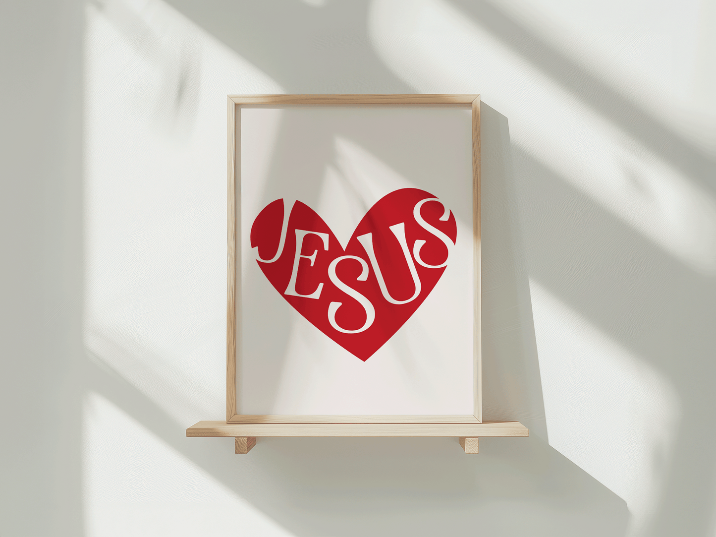 Jesus on a Red Heart